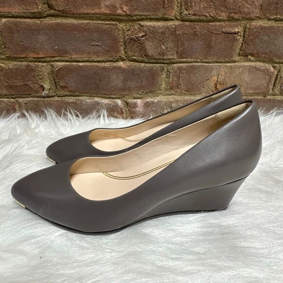Cole Haan Grand Ambition Womens Size 9B Slip On Pointed Wedge W15849 Gray - Picture 3 of 8